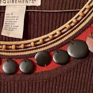 Brown short sleeve sweater